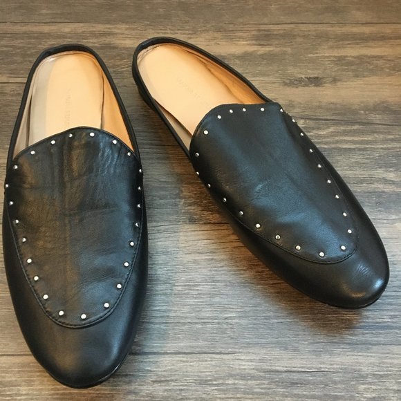 Banana Republic Black Demi-Studded Black Loafers - Picture 1 of 7